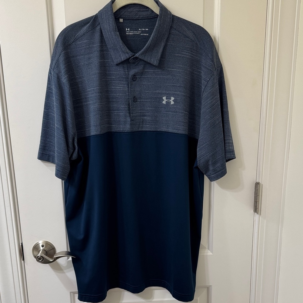 Under Armour Men's Navy and Gray Polo Shirt